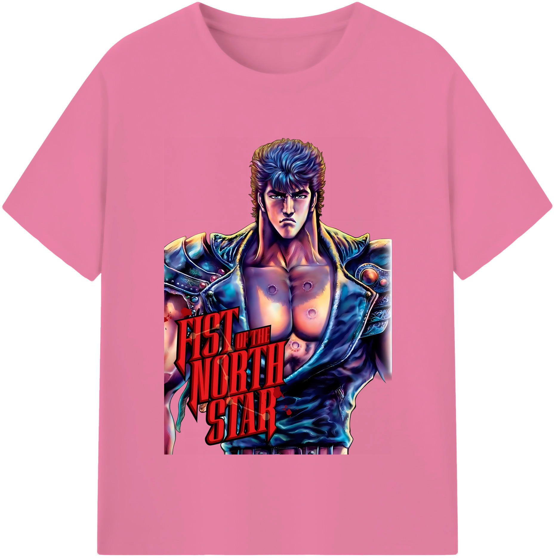 （画像用） 北斗の拳 Fist of the North Star 綿100％半袖Tシャツ（フロントプリント）